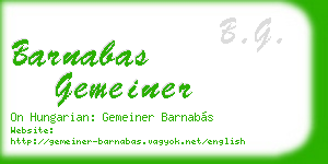 barnabas gemeiner business card